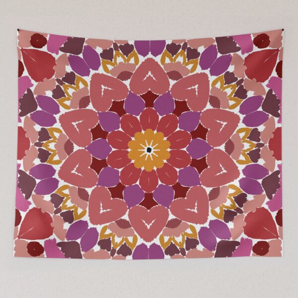 Item preview, Romantic Hearts Lineless Geometric Mandala designed and sold by FioreDiCiliegio.