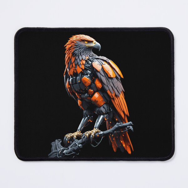 Item preview, Cyberpunk Eagle Mecha Confident Gaze Poster designed and sold by Cyber Gold Studio.