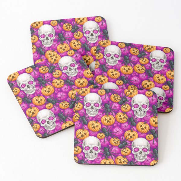 Item preview, Halloween Retro Skull, Spider and Pumpkin Pattern designed and sold by Derek Gillette.