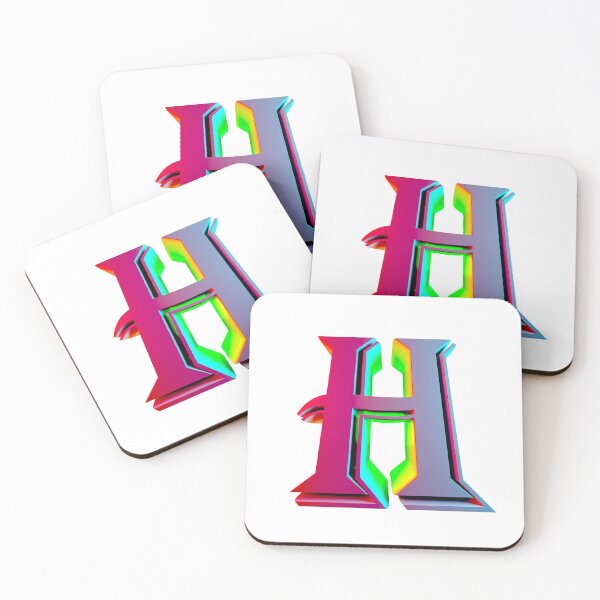 Item preview, Neon 3D Letter H - Retro Synthwave Style designed and sold by Creatigrafo.