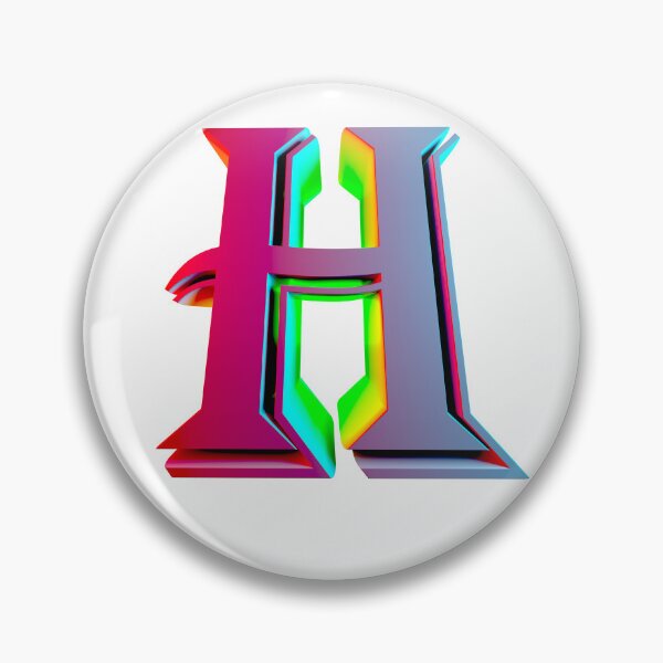 Item preview, Neon 3D Letter H - Retro Synthwave Style designed and sold by Creatigrafo.