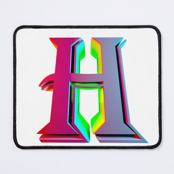 Item preview, Neon 3D Letter H - Retro Synthwave Style designed and sold by Creatigrafo.