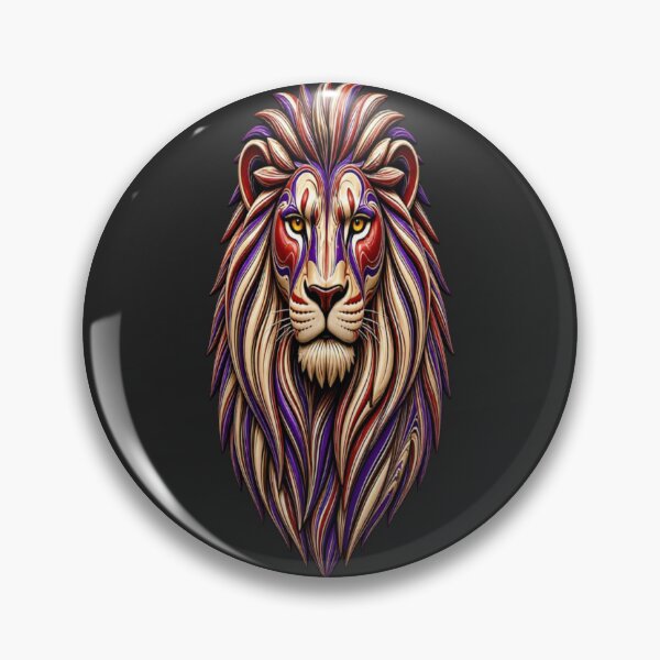 Item preview, 3D Fluid Art Majestic Lion & Psychedelic Marble Pattern designed and sold by Breezes-of-Ida.
