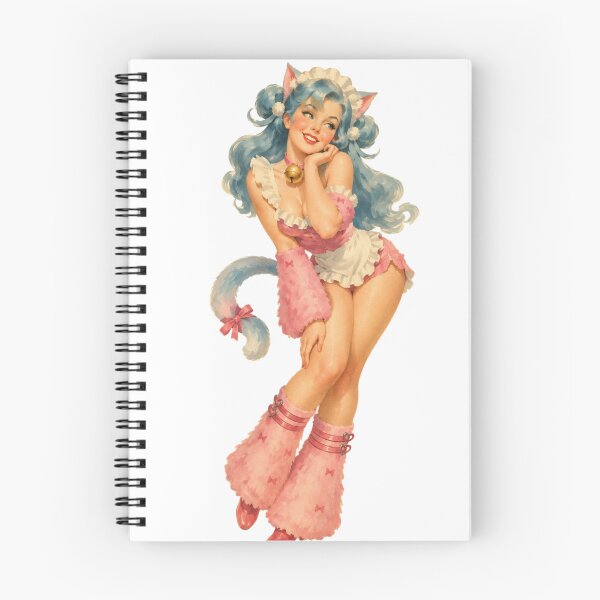 Item preview, Vintage Cat Girl Pin Up – Retro Neko Girl Glamour designed and sold by Cosplayvintage.