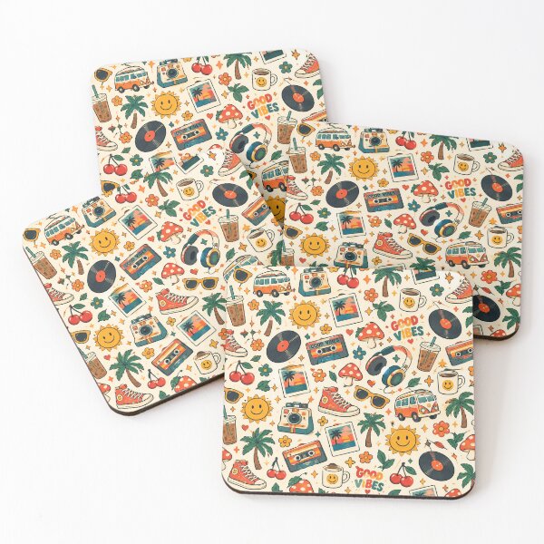 Item preview, Retro Good Vibes Seamless Pattern designed and sold by Bawwe.