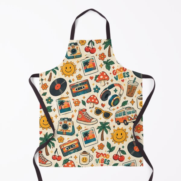 Item preview, Retro Good Vibes Seamless Pattern designed and sold by Bawwe.