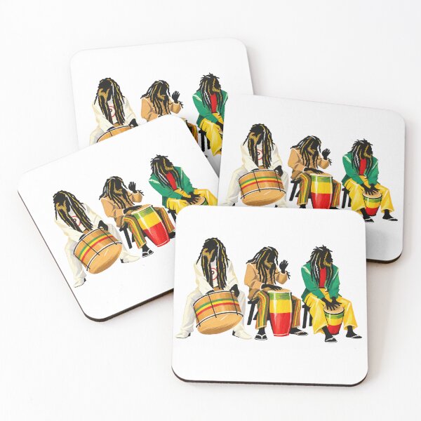 Item preview, Rastafari Nyabingui Drummers Roots Reggae Art designed and sold by BASS-CULTURE.