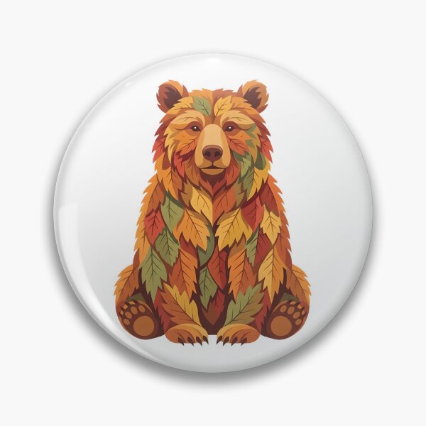 Item preview, Bear in fall outfit - Autumn vibes, seasonal leaves - Autumn design animals designed and sold by ParadoxParadox.