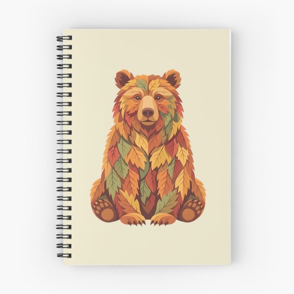 Item preview, Bear in fall outfit - Autumn vibes, seasonal leaves - Autumn design animals designed and sold by ParadoxParadox.