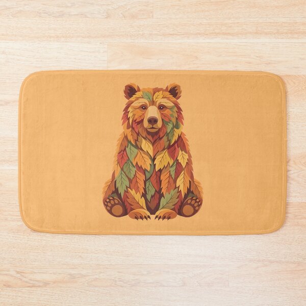 Item preview, Bear in fall outfit - Autumn vibes, seasonal leaves - Autumn design animals designed and sold by ParadoxParadox.