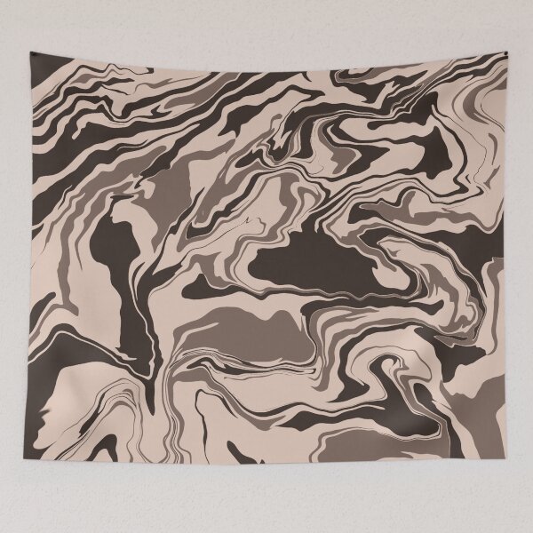 Item preview, liquify brown,beige pattern designed and sold by cutecrazytshirt.