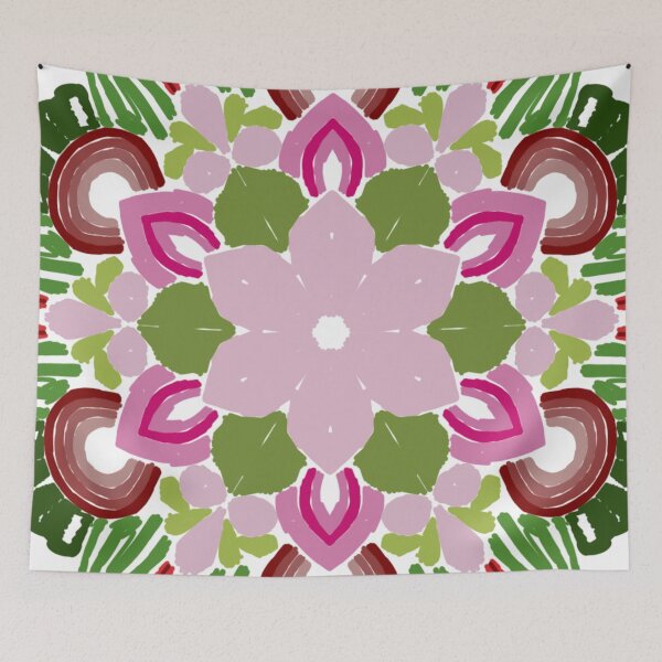 Item preview, Botanical Bouquet Lineless Geometric Mandala designed and sold by FioreDiCiliegio.