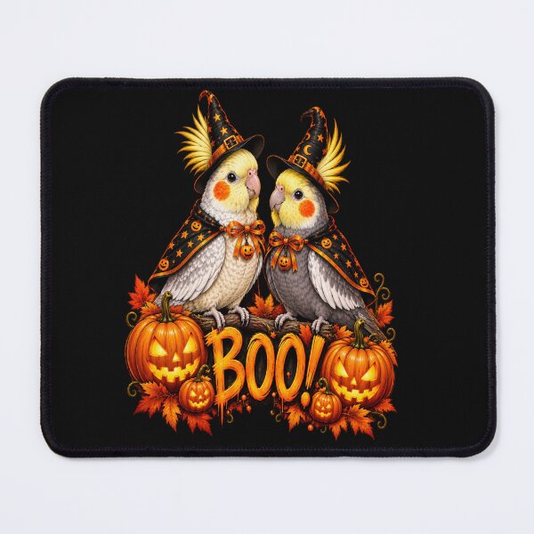 Item preview, Halloween Cockatiel Parrot Witch Cute Bird Pumpkin Boo designed and sold by CalineczkaStudio.