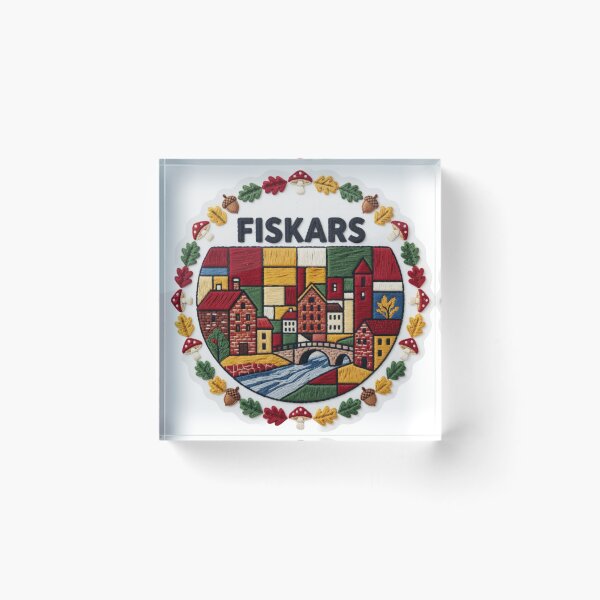 Item preview, Fiskars Village Finland Cozy Autumn Travel Sticker designed and sold by Imaginarium of Chaos falcon88 .