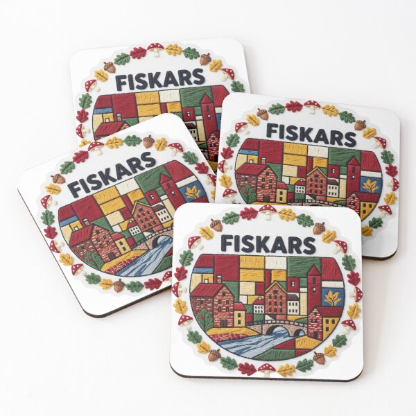 Item preview, Fiskars Village Finland Cozy Autumn Travel Sticker designed and sold by Imaginarium of Chaos falcon88 .