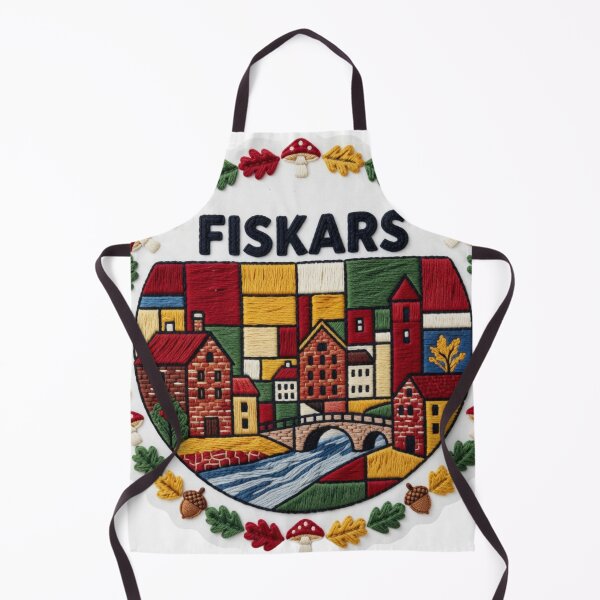 Item preview, Fiskars Village Finland Cozy Autumn Travel Sticker designed and sold by Imaginarium of Chaos falcon88 .