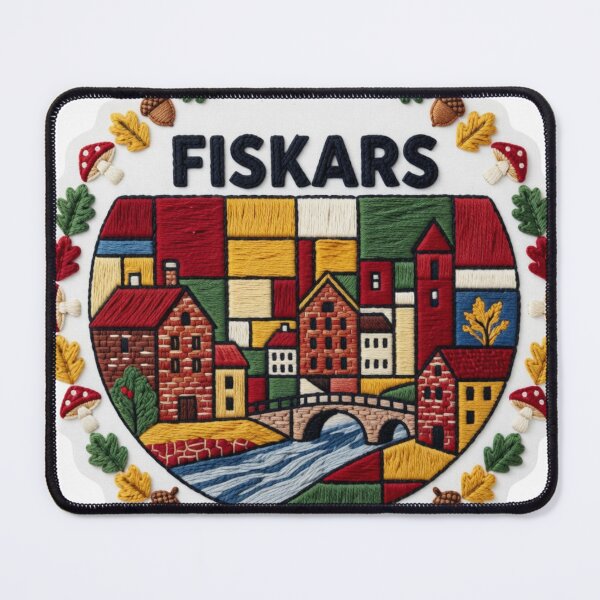 Item preview, Fiskars Village Finland Cozy Autumn Travel Sticker designed and sold by Imaginarium of Chaos falcon88 .