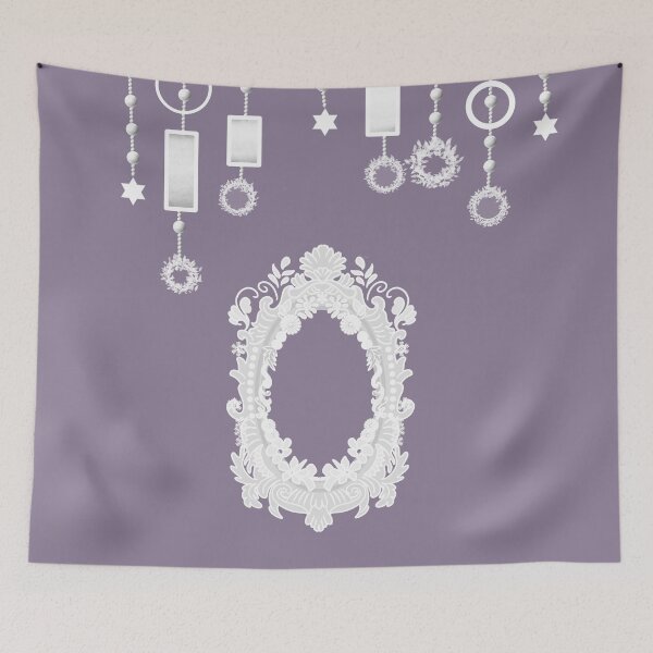 Item preview, Vintage Baroque Mirror and Celestial Hanging Art designed and sold by BaraisVisuals.