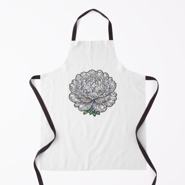 Item preview, Peony Crystal Sticker - White Diamond Peony Clear Crystal designed and sold by FineLineBotanical .