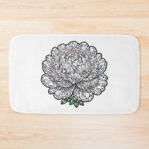 Item preview, Peony Crystal Sticker - White Diamond Peony Clear Crystal designed and sold by Crystal Critters .