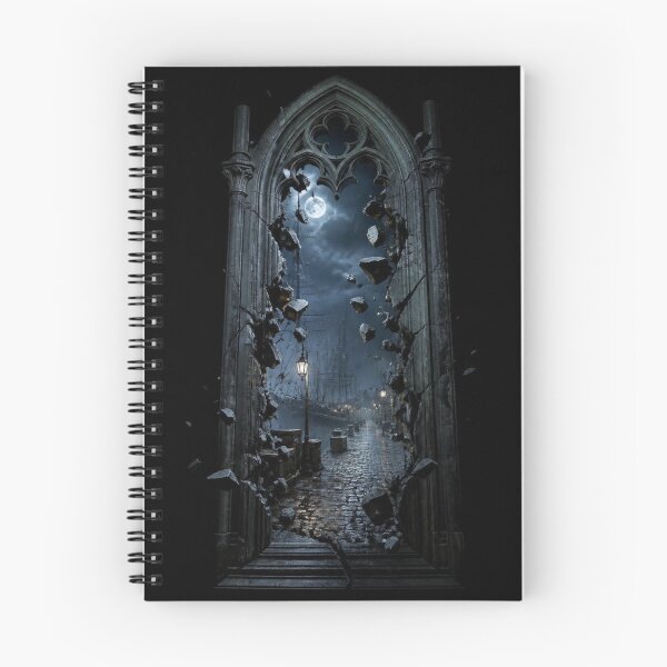 Item preview, Gothic Lancet Window Smashed Rainy Harbor Frame Graphic designed and sold by LazyDayzCo.