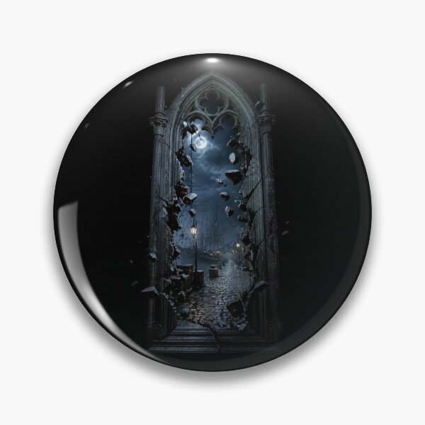 Item preview, Gothic Lancet Window Smashed Rainy Harbor Frame Graphic designed and sold by LazyDayzCo.