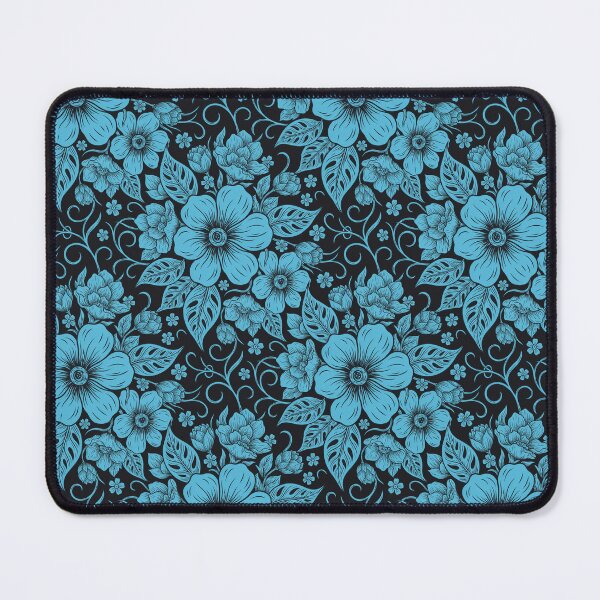 Item preview, Vivid Blue on Black Floral Pattern designed and sold by Greenbaby.