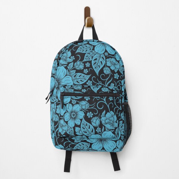 Item preview, Vivid Blue on Black Floral Pattern designed and sold by Greenbaby.