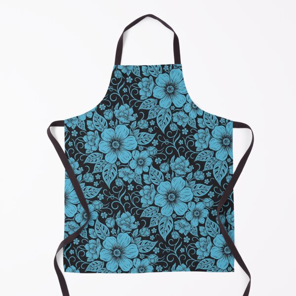 Item preview, Vivid Blue on Black Floral Pattern designed and sold by Greenbaby.