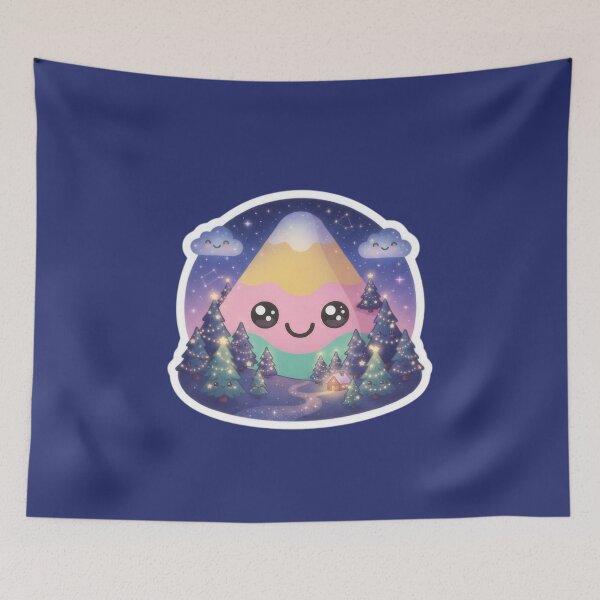 Item preview, Cute Kawaii Winter Mountain designed and sold by Azurart2.