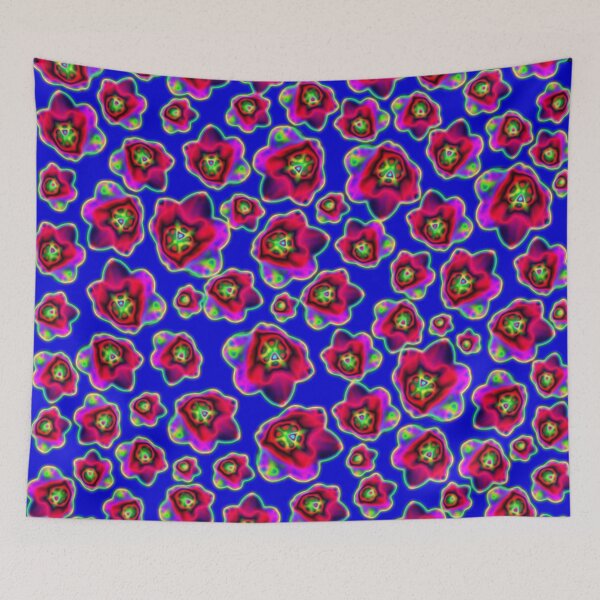 Item preview, English Garden - Electric Red Tulip Floral Pattern designed and sold by PurrfectWhisper.
