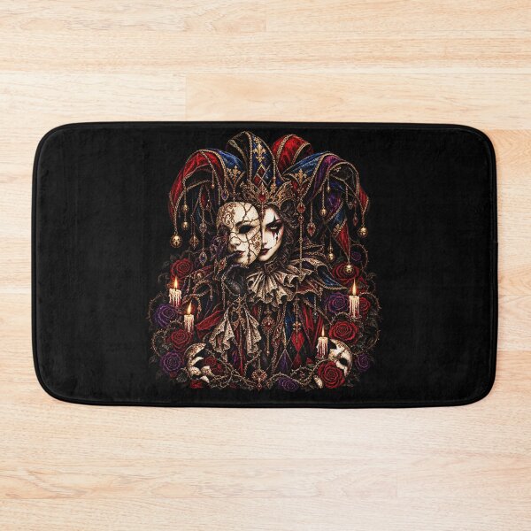 Item preview, Harlequin of Broken Masks – Gothic Masquerade Jester designed and sold by TheInkRaven.