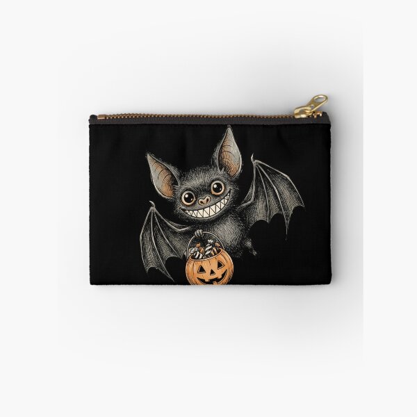 Item preview, Cute Halloween Bat Trick or Treating with a Pumpkin Candy Bucket designed and sold by w66aboo.