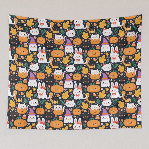 Item preview, Cute Whimsical Cartoon Halloween Pattern designed and sold by Derek Gillette.
