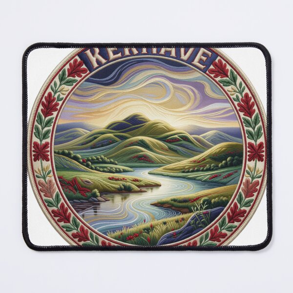 Item preview, Kernave Lithuania Ancient Hillfort Embroidered Patch Sticker designed and sold by Imaginarium of Chaos falcon88 .