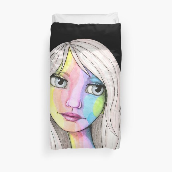 She Loves In Color Duvet Cover