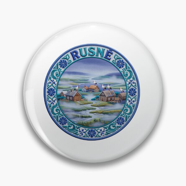 Item preview, Rusne Island Lithuania Stork Village Embroidered Patch Sticker designed and sold by Imaginarium of Chaos falcon88 .