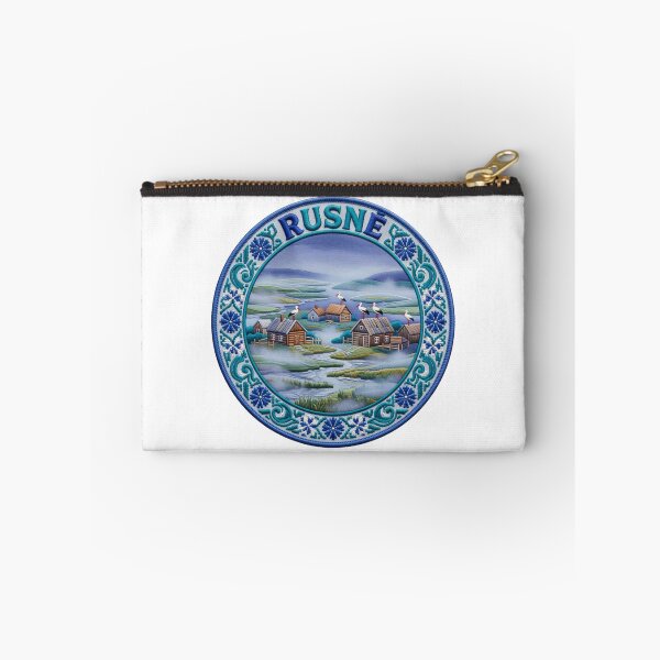 Item preview, Rusne Island Lithuania Stork Village Embroidered Patch Sticker designed and sold by Imaginarium of Chaos falcon88 .