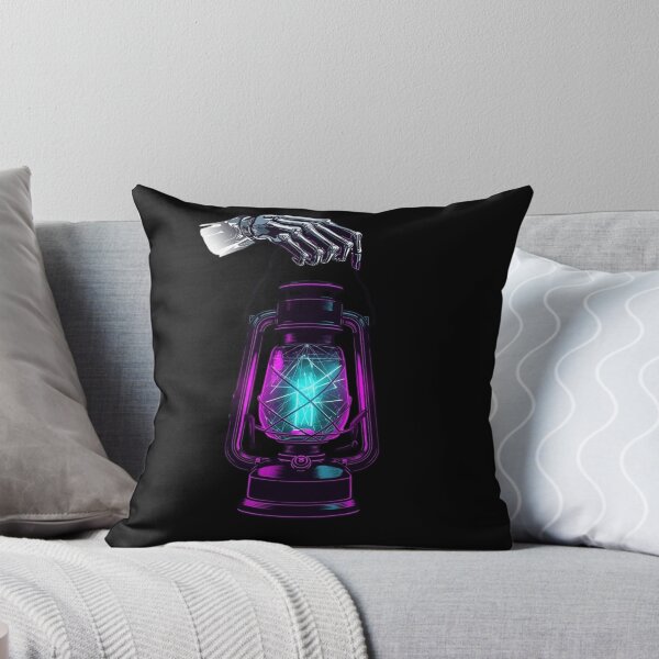 Item preview, Cyber Goth Skeleton Hand Neon Vintage Lantern designed and sold by LazyDayzCo.