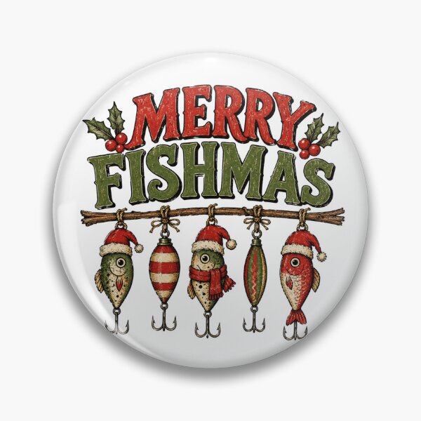 Item preview, Merry Fishmas Ice Fishing, Ice Fishing Tshirt for Fish Lover designed and sold by MalwasBasket.