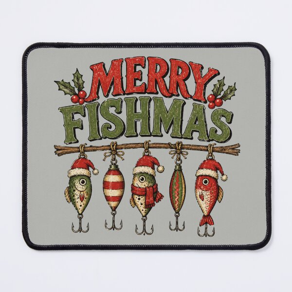 Item preview, Merry Fishmas Ice Fishing, Ice Fishing Tshirt for Fish Lover designed and sold by MalwasBasket.