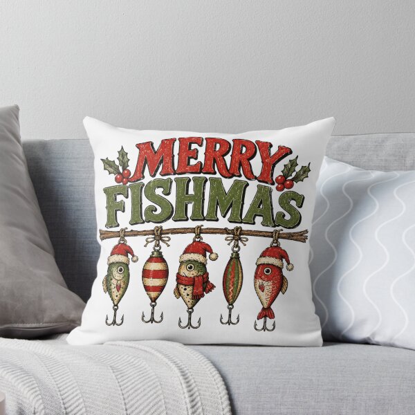 Artikelvorschau, Merry Fishmas Ice Fishing, Ice Fishing Tshirt for Fish Lover entworfen und verkauft von MalwasBasket.