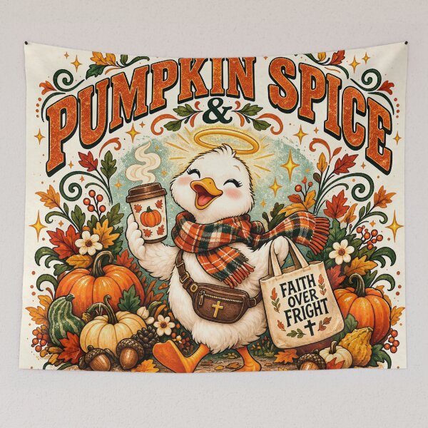 Item preview, Pumpkin Spice and Jesus Christ Halo Duckling designed and sold by Pure Craft.