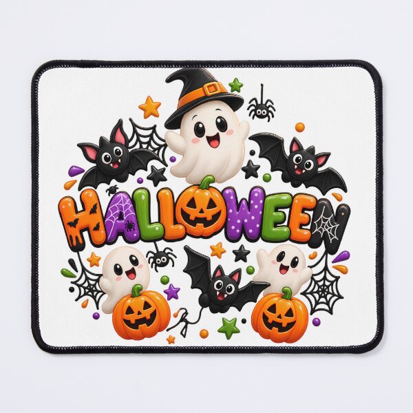 Item preview, Halloween Puffy 3D Fun - Cute Ghosts, Bats, Pumpkins & Spiders with Colorful Bubble Letters | Spooky Cute Halloween Party PNG designed and sold by HoMya.