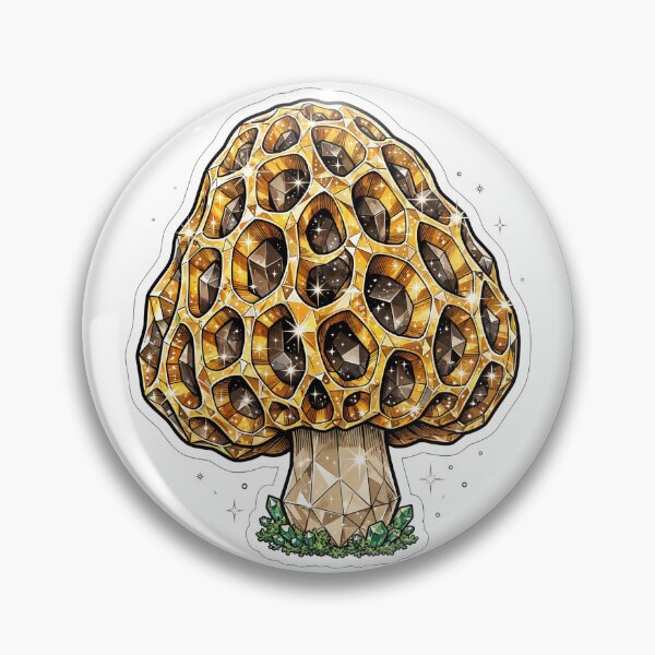 Item preview, Morel Mushroom Crystal Sticker - Golden Citrine Honeycomb Fungi designed and sold by Crystal Critters .