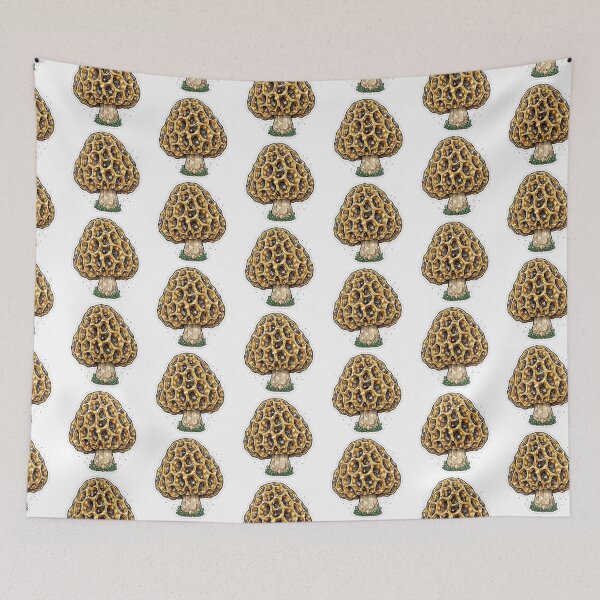 Item preview, Morel Mushroom Crystal Sticker - Golden Citrine Honeycomb Fungi designed and sold by FineLineBotanical .