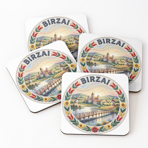 Item preview, Birzai Lithuania Castle Bridge Lake Embroidered Patch Sticker designed and sold by Imaginarium of Chaos falcon88 .