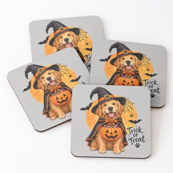 Item preview, Halloween Golden Retriever Trick or Treat - Cute Witch Dog Halloween designed and sold by Nature's Palette.
