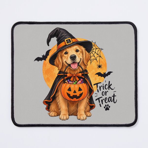 Item preview, Halloween Golden Retriever Trick or Treat - Cute Witch Dog Halloween designed and sold by Nature's Palette.