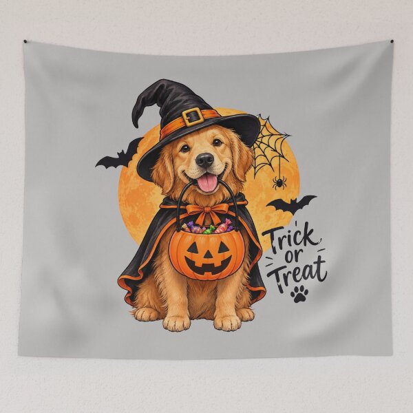 Item preview, Halloween Golden Retriever Trick or Treat - Cute Witch Dog Halloween designed and sold by Nature's Palette.